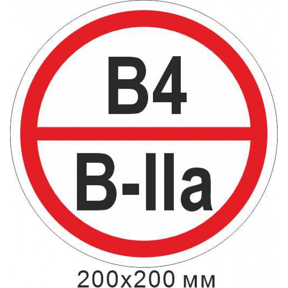 Пожарный знак табличка 200х200 мм, знак категории помещения - В4